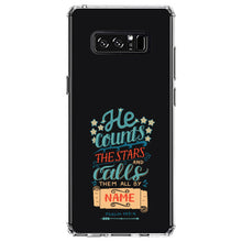 DistinctInk® Clear Shockproof Hybrid Case for Apple iPhone / Samsung Galaxy / Google Pixel - Psalm 147:4 - He Counts the Stars Calls Them By Name
