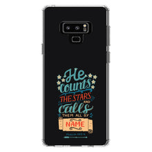 DistinctInk® Clear Shockproof Hybrid Case for Apple iPhone / Samsung Galaxy / Google Pixel - Psalm 147:4 - He Counts the Stars Calls Them By Name