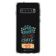 DistinctInk® Clear Shockproof Hybrid Case for Apple iPhone / Samsung Galaxy / Google Pixel - Psalm 147:4 - He Counts the Stars Calls Them By Name