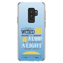 DistinctInk® Clear Shockproof Hybrid Case for Apple iPhone / Samsung Galaxy / Google Pixel - Psalm 119:105 - World is a Lamp, A Light on My Path