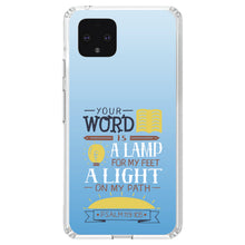 DistinctInk® Clear Shockproof Hybrid Case for Apple iPhone / Samsung Galaxy / Google Pixel - Psalm 119:105 - World is a Lamp, A Light on My Path