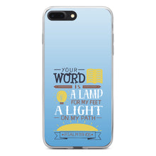 DistinctInk® Clear Shockproof Hybrid Case for Apple iPhone / Samsung Galaxy / Google Pixel - Psalm 119:105 - World is a Lamp, A Light on My Path