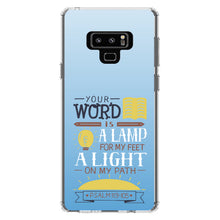 DistinctInk® Clear Shockproof Hybrid Case for Apple iPhone / Samsung Galaxy / Google Pixel - Psalm 119:105 - World is a Lamp, A Light on My Path