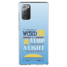 DistinctInk® Clear Shockproof Hybrid Case for Apple iPhone / Samsung Galaxy / Google Pixel - Psalm 119:105 - World is a Lamp, A Light on My Path