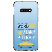 DistinctInk® Clear Shockproof Hybrid Case for Apple iPhone / Samsung Galaxy / Google Pixel - Psalm 119:105 - World is a Lamp, A Light on My Path