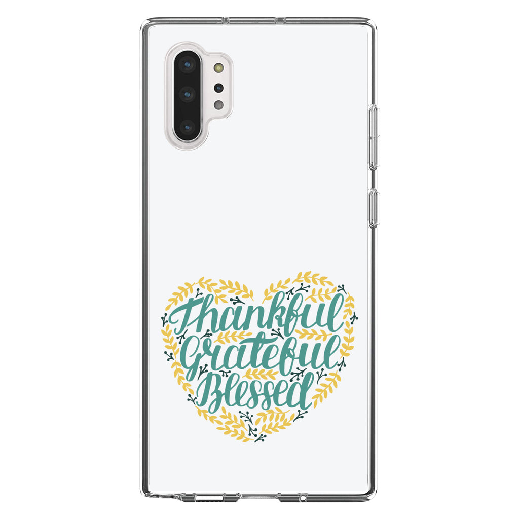 Thankful / Grateful / Blessed, Heart Flowers Clear Shockproof iPhone Case, view 10