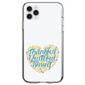 Thankful / Grateful / Blessed, Heart Flowers Clear Shockproof iPhone Case