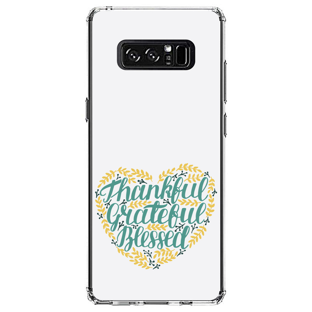Thankful / Grateful / Blessed, Heart Flowers Clear Shockproof iPhone Case, view 12