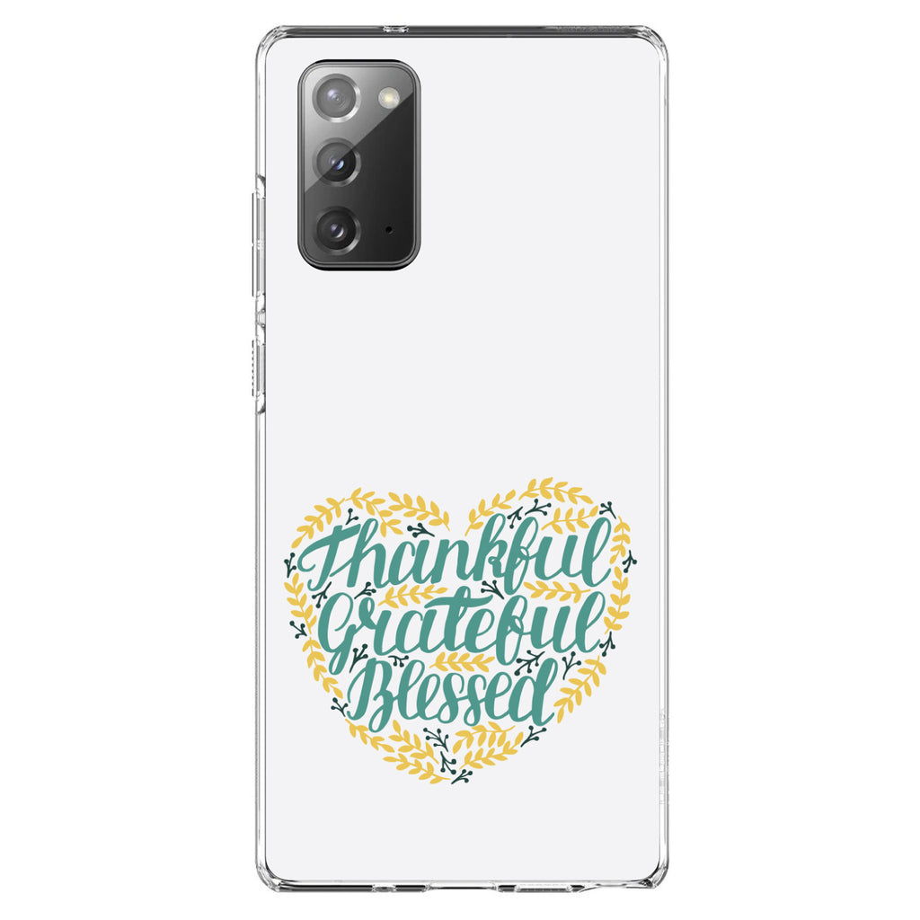 Thankful / Grateful / Blessed, Heart Flowers Clear Shockproof iPhone Case, view 7