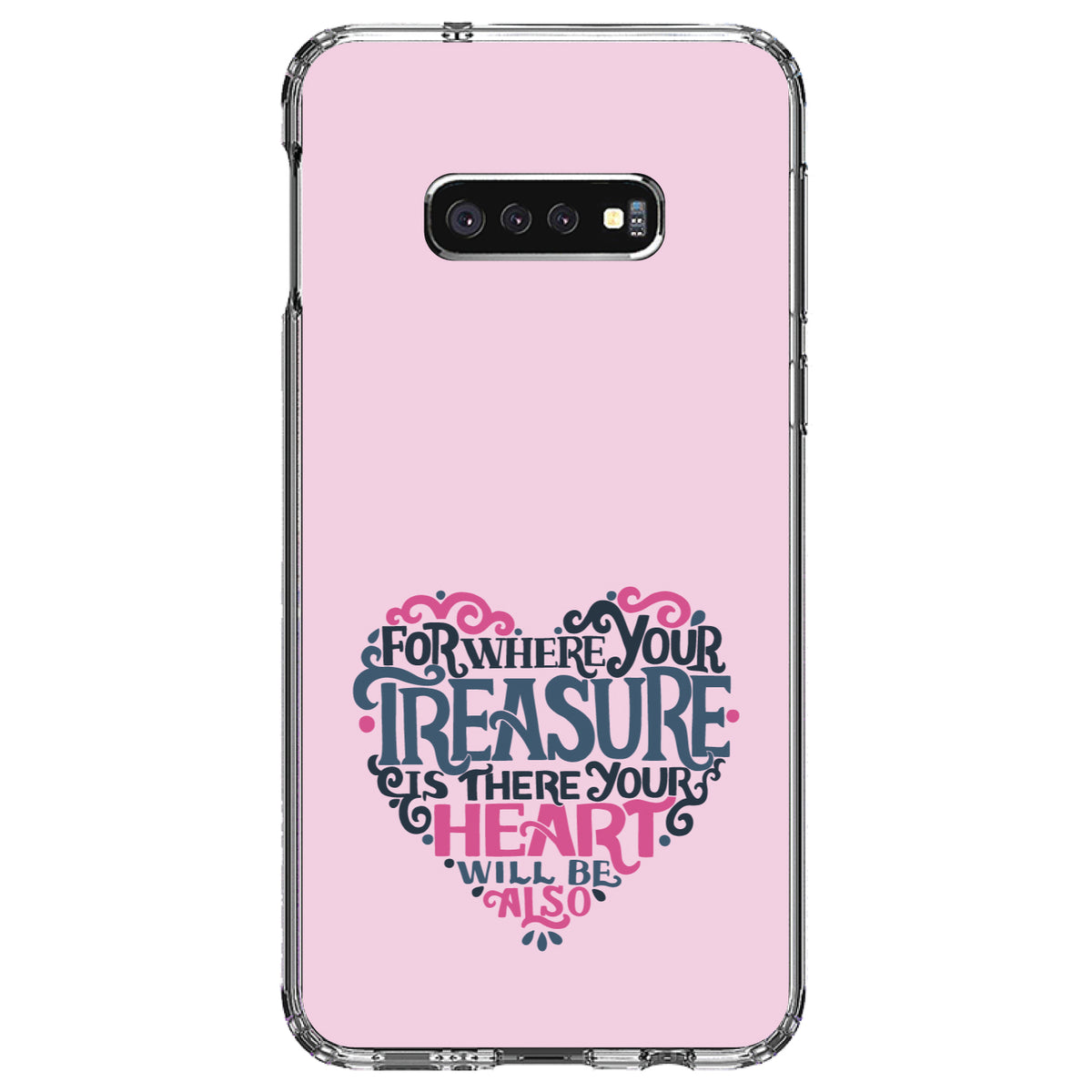 For Where Your Treasure Is There Your Heart Will Be Clear Shockproof iPhone Case, view 18