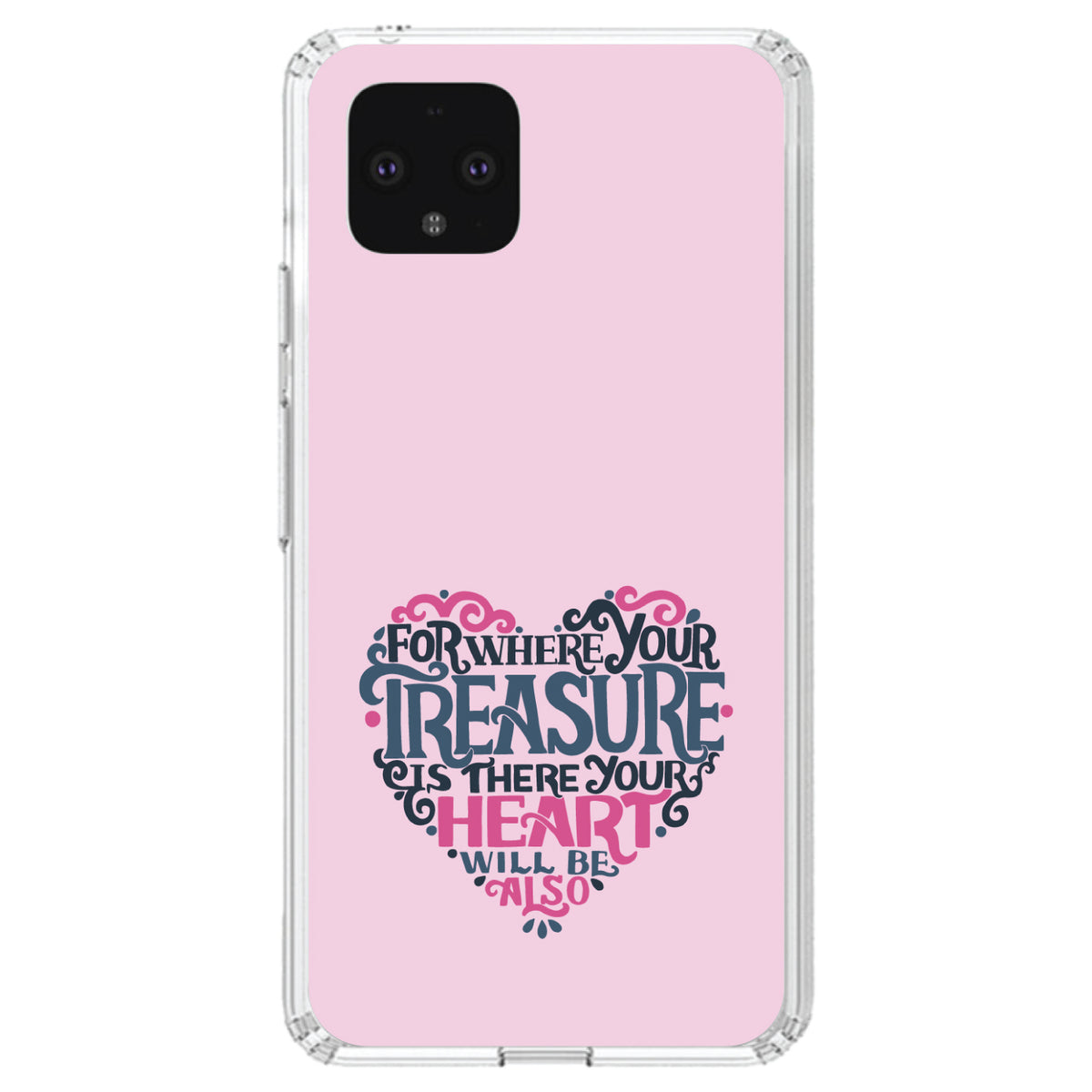 For Where Your Treasure Is There Your Heart Will Be Clear Shockproof iPhone Case, view 23