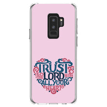 DistinctInk® Clear Shockproof Hybrid Case for Apple iPhone / Samsung Galaxy / Google Pixel - Trust In The Lord With All Your Heart