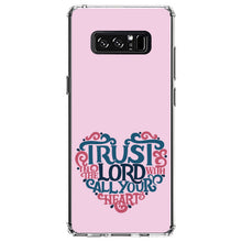 DistinctInk® Clear Shockproof Hybrid Case for Apple iPhone / Samsung Galaxy / Google Pixel - Trust In The Lord With All Your Heart