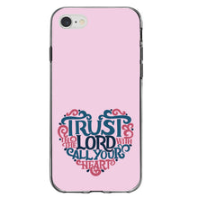 DistinctInk® Clear Shockproof Hybrid Case for Apple iPhone / Samsung Galaxy / Google Pixel - Trust In The Lord With All Your Heart