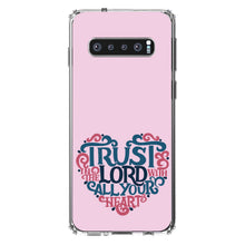 DistinctInk® Clear Shockproof Hybrid Case for Apple iPhone / Samsung Galaxy / Google Pixel - Trust In The Lord With All Your Heart