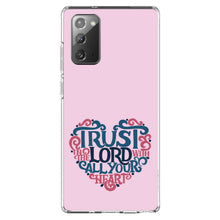 DistinctInk® Clear Shockproof Hybrid Case for Apple iPhone / Samsung Galaxy / Google Pixel - Trust In The Lord With All Your Heart