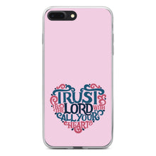 DistinctInk® Clear Shockproof Hybrid Case for Apple iPhone / Samsung Galaxy / Google Pixel - Trust In The Lord With All Your Heart