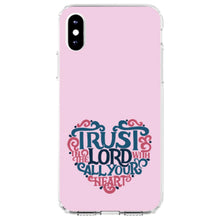 DistinctInk® Clear Shockproof Hybrid Case for Apple iPhone / Samsung Galaxy / Google Pixel - Trust In The Lord With All Your Heart