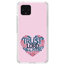 DistinctInk® Clear Shockproof Hybrid Case for Apple iPhone / Samsung Galaxy / Google Pixel - Trust In The Lord With All Your Heart