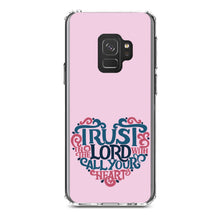 DistinctInk® Clear Shockproof Hybrid Case for Apple iPhone / Samsung Galaxy / Google Pixel - Trust In The Lord With All Your Heart