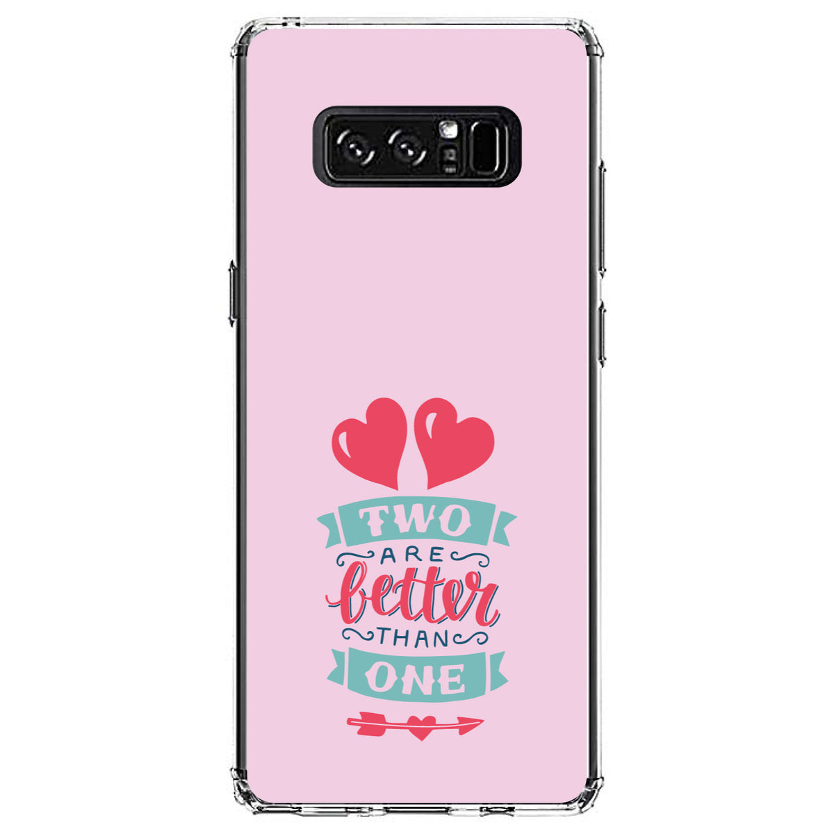 Hearts, Two Are Better Than One Clear Shockproof iPhone Case, view 12