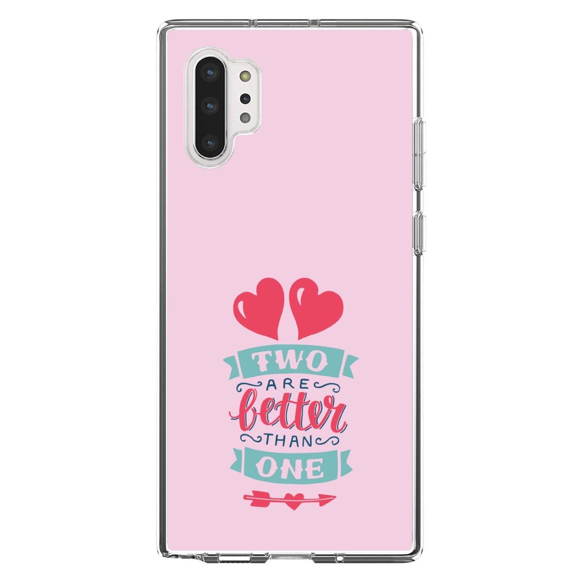 Hearts, Two Are Better Than One Clear Shockproof iPhone Case, view 10