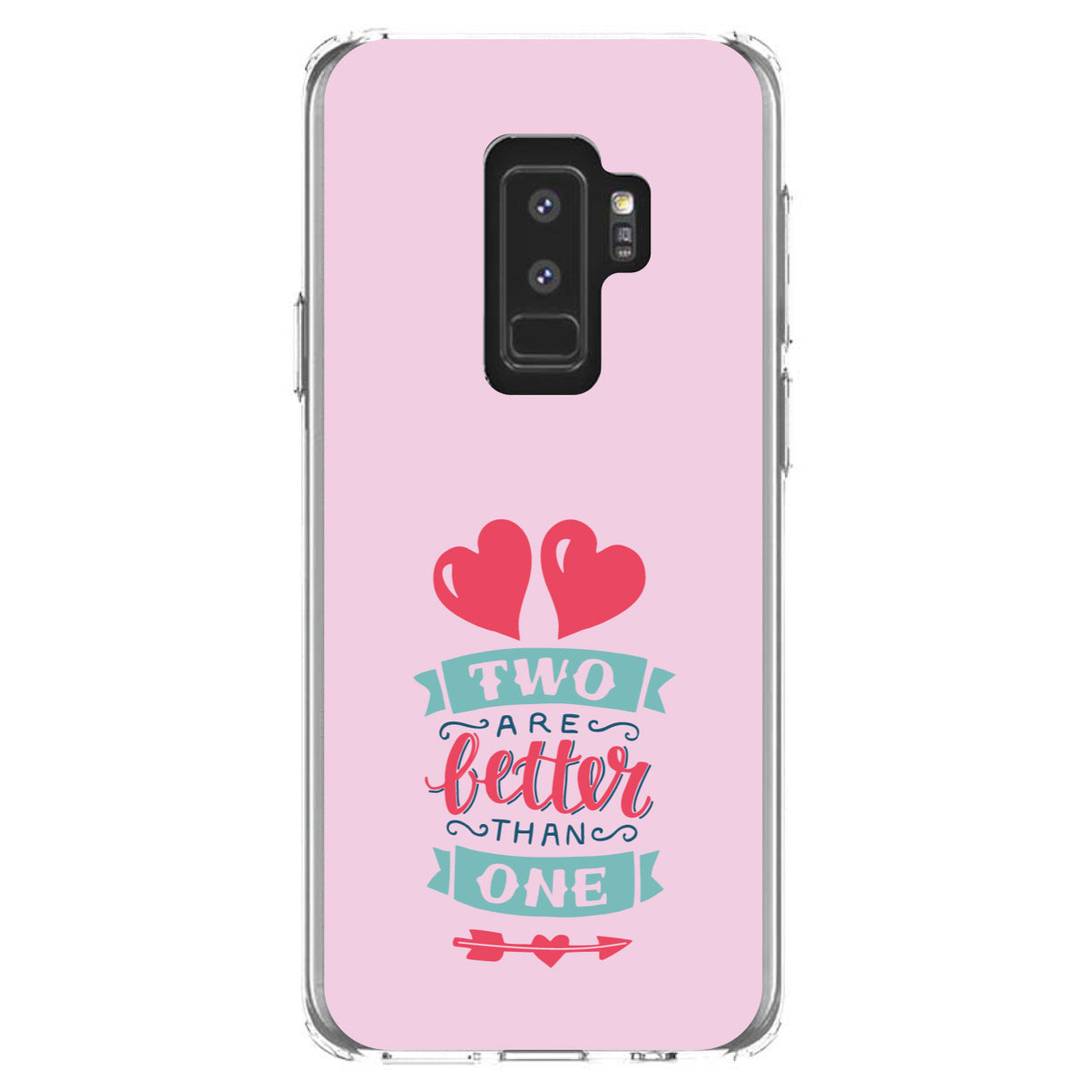 Hearts, Two Are Better Than One Clear Shockproof iPhone Case, view 20