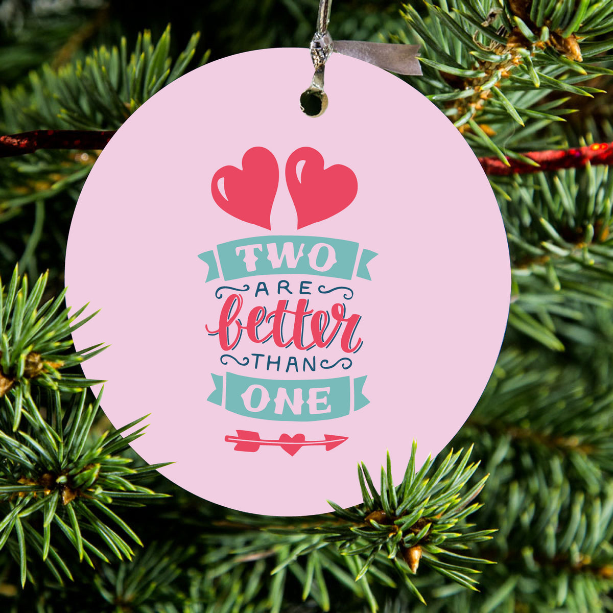 Two Are Better Than One Ceramic Ornament, view 2