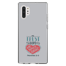 DistinctInk® Clear Shockproof Hybrid Case for Apple iPhone / Samsung Galaxy / Google Pixel - Proverbs 3:5 - Trust In The Lord All Your Heart