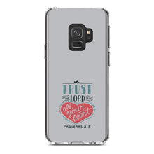 DistinctInk® Clear Shockproof Hybrid Case for Apple iPhone / Samsung Galaxy / Google Pixel - Proverbs 3:5 - Trust In The Lord All Your Heart