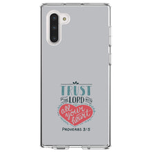 DistinctInk® Clear Shockproof Hybrid Case for Apple iPhone / Samsung Galaxy / Google Pixel - Proverbs 3:5 - Trust In The Lord All Your Heart