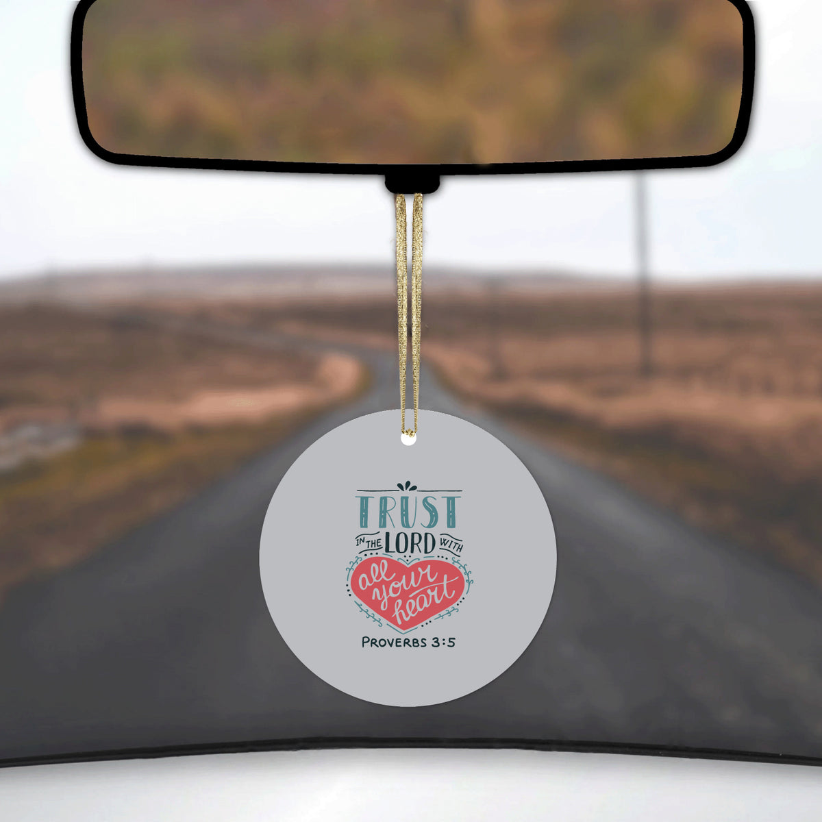 Trust In The Lord All Your Heart Ceramic Ornament, view 3