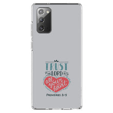 DistinctInk® Clear Shockproof Hybrid Case for Apple iPhone / Samsung Galaxy / Google Pixel - Proverbs 3:5 - Trust In The Lord All Your Heart