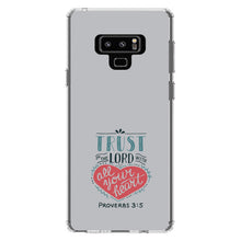 DistinctInk® Clear Shockproof Hybrid Case for Apple iPhone / Samsung Galaxy / Google Pixel - Proverbs 3:5 - Trust In The Lord All Your Heart