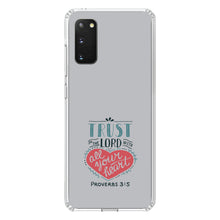 DistinctInk® Clear Shockproof Hybrid Case for Apple iPhone / Samsung Galaxy / Google Pixel - Proverbs 3:5 - Trust In The Lord All Your Heart