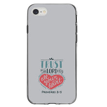 DistinctInk® Clear Shockproof Hybrid Case for Apple iPhone / Samsung Galaxy / Google Pixel - Proverbs 3:5 - Trust In The Lord All Your Heart
