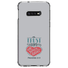 DistinctInk® Clear Shockproof Hybrid Case for Apple iPhone / Samsung Galaxy / Google Pixel - Proverbs 3:5 - Trust In The Lord All Your Heart