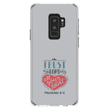 DistinctInk® Clear Shockproof Hybrid Case for Apple iPhone / Samsung Galaxy / Google Pixel - Proverbs 3:5 - Trust In The Lord All Your Heart