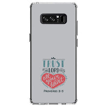 DistinctInk® Clear Shockproof Hybrid Case for Apple iPhone / Samsung Galaxy / Google Pixel - Proverbs 3:5 - Trust In The Lord All Your Heart
