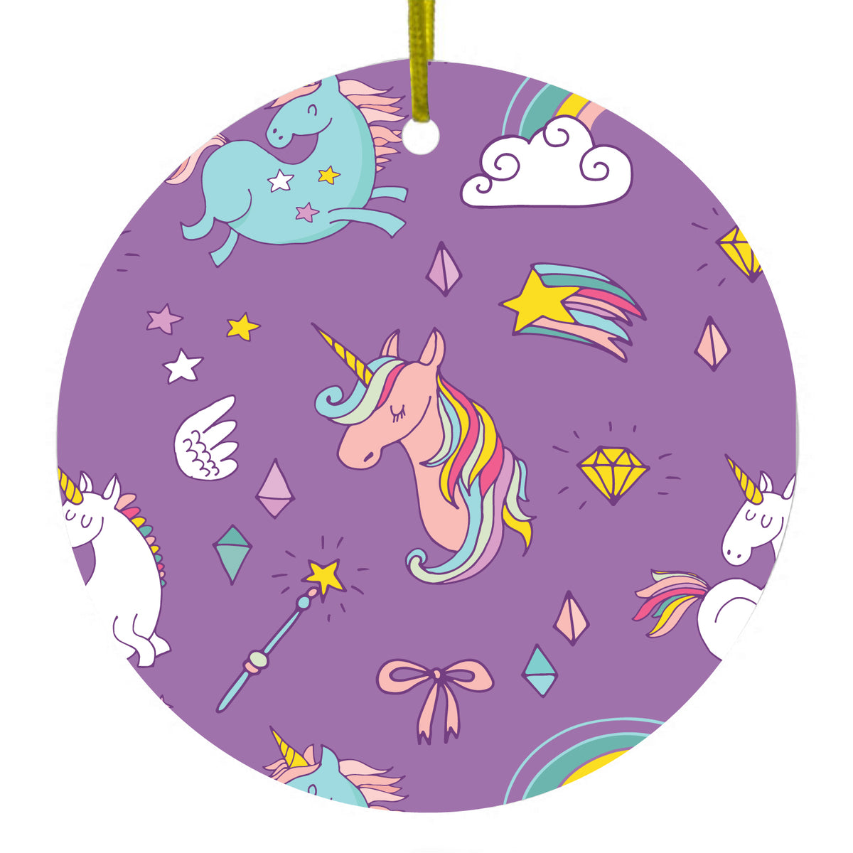 Purple Ceramic Ornament