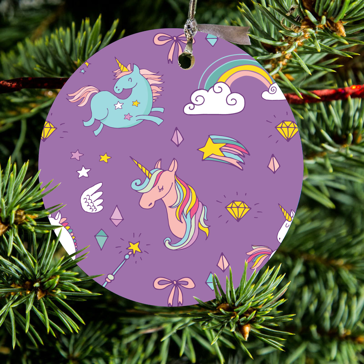 Purple Ceramic Ornament, view 2