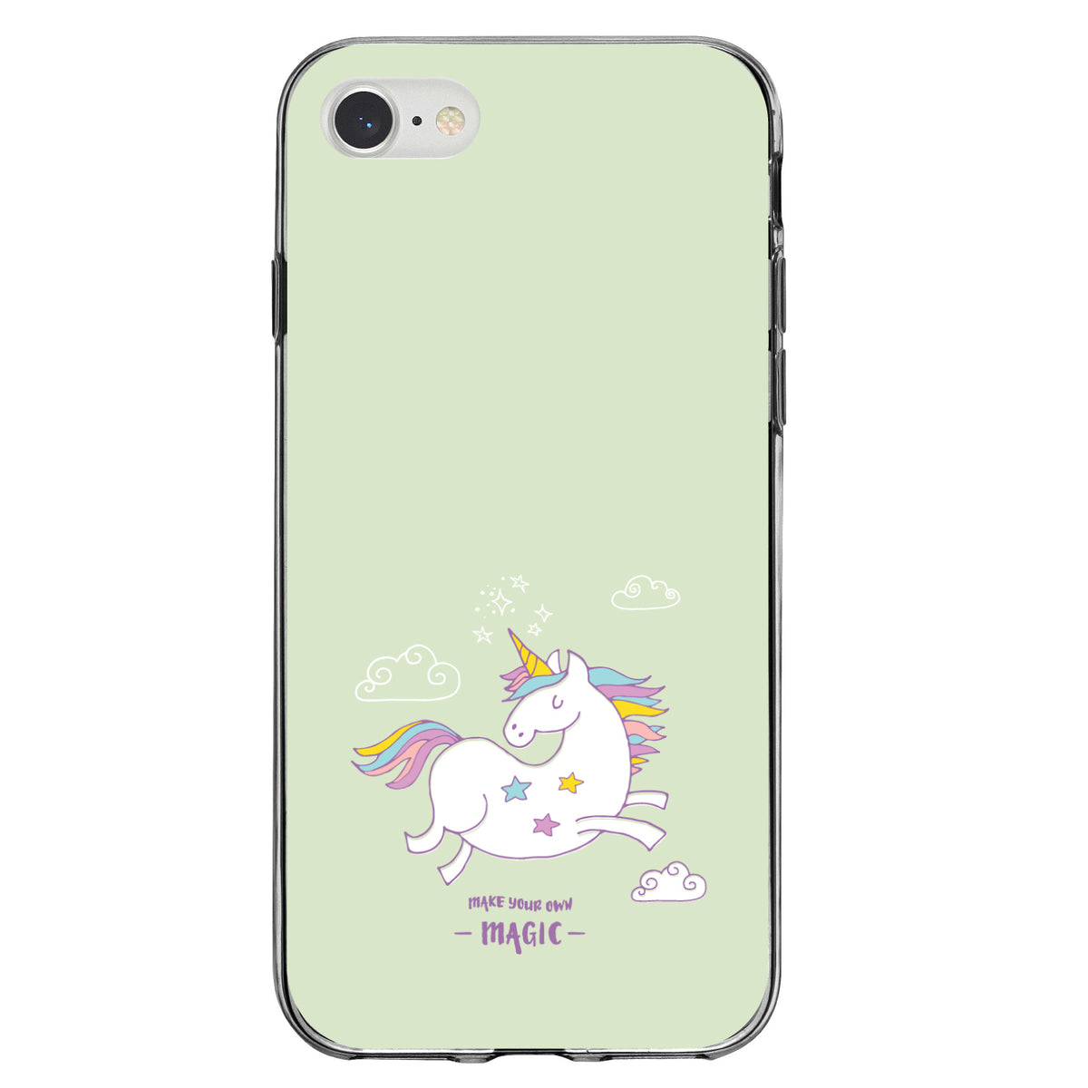 Unicorn, Make Your Own Magic Clear Shockproof iPhone Case, view 5