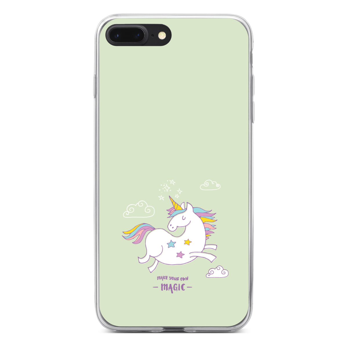 Unicorn, Make Your Own Magic Clear Shockproof iPhone Case, view 6