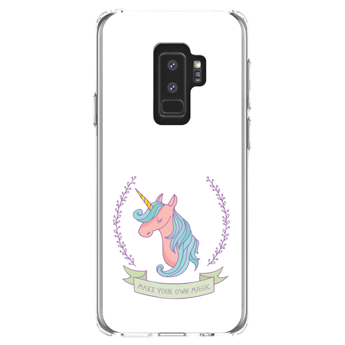 Unicorn, Make Your Own Magic, White Clear Shockproof iPhone Case, view 20