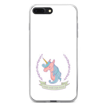 DistinctInk® Clear Shockproof Hybrid Case for Apple iPhone / Samsung Galaxy / Google Pixel - Unicorn - Make Your Own Magic - White