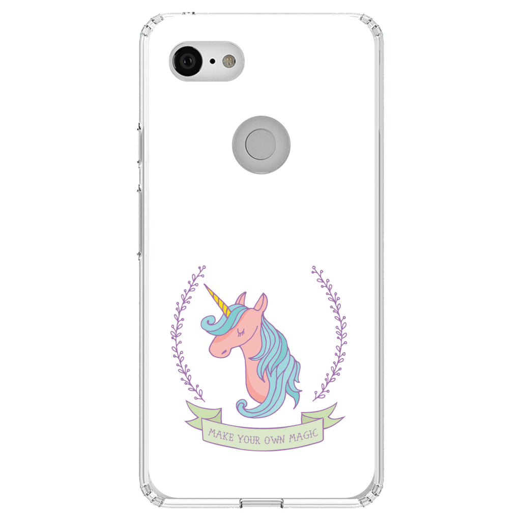Unicorn, Make Your Own Magic, White Clear Shockproof iPhone Case, view 22