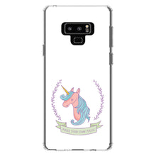 DistinctInk® Clear Shockproof Hybrid Case for Apple iPhone / Samsung Galaxy / Google Pixel - Unicorn - Make Your Own Magic - White