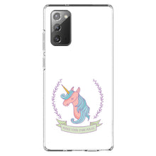 DistinctInk® Clear Shockproof Hybrid Case for Apple iPhone / Samsung Galaxy / Google Pixel - Unicorn - Make Your Own Magic - White