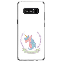 DistinctInk® Clear Shockproof Hybrid Case for Apple iPhone / Samsung Galaxy / Google Pixel - Unicorn - Make Your Own Magic - White