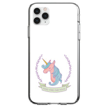 DistinctInk® Clear Shockproof Hybrid Case for Apple iPhone / Samsung Galaxy / Google Pixel - Unicorn - Make Your Own Magic - White